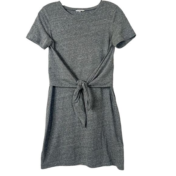 Club Monaco Gray Asymmetrical Knot T-Shirt Dress, EUC, Small, MSRP $99 - Picture 1 of 10